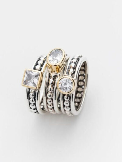 Bague triple anneaux dissociables en argent massif 925