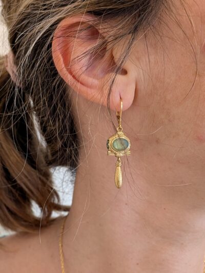 Dormeuses facette et goutte