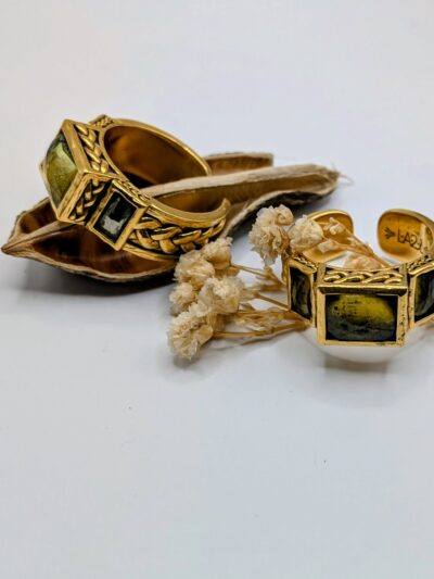 Bague Tressée carrée