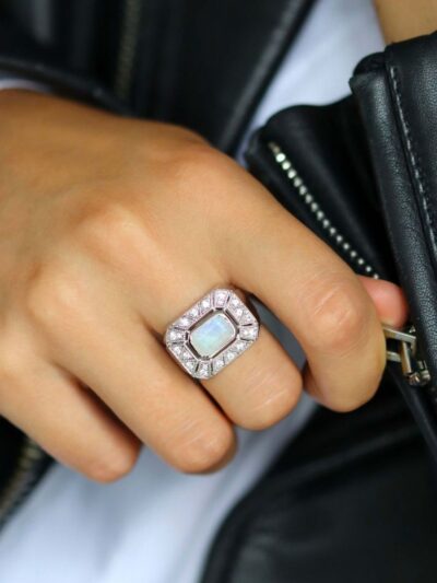 Bague argent et Pierre de Lune