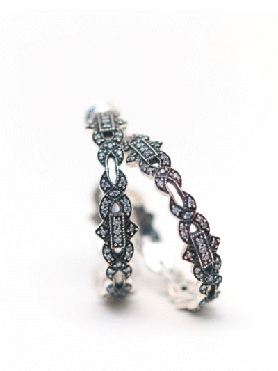 Créoles en argent rhodié