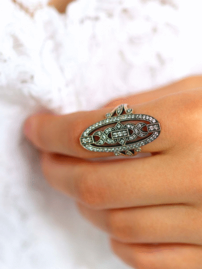 Bague en Argent rhodié