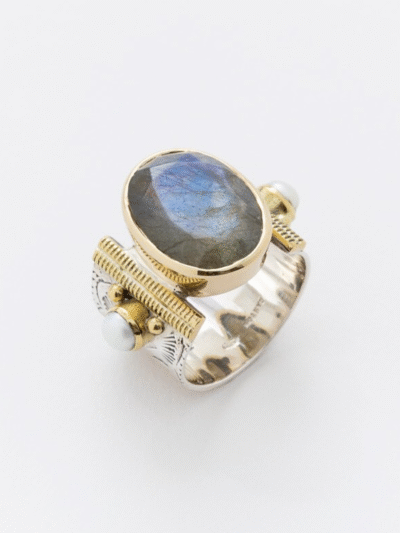 Bague Ethnique Labradorite