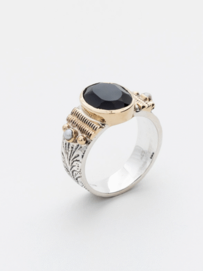 Bague mini Ethnique Onyx noir
