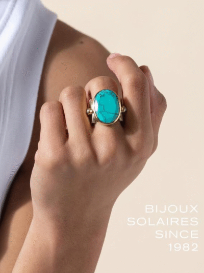 Bague maxi Ethnique Turquoise