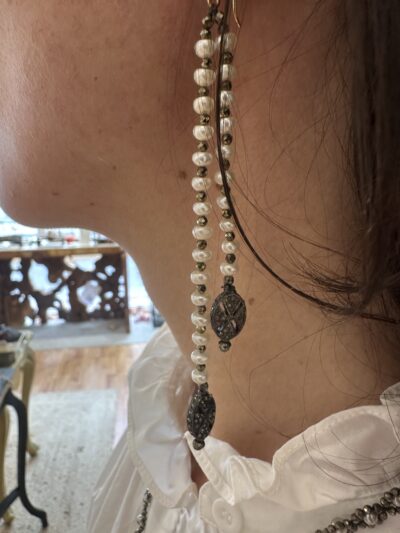 Monoboucle en Perles et Pyrite