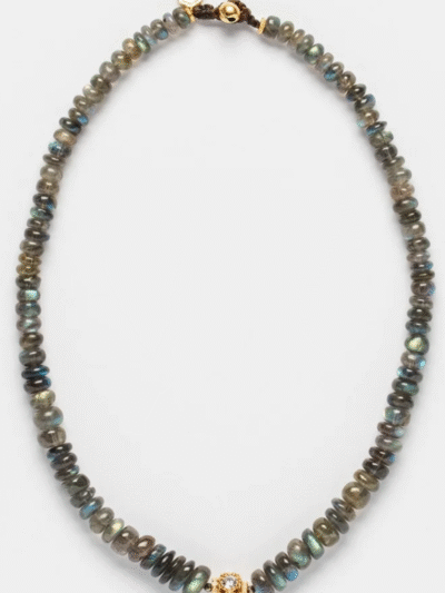 collier en perles de Labradorite