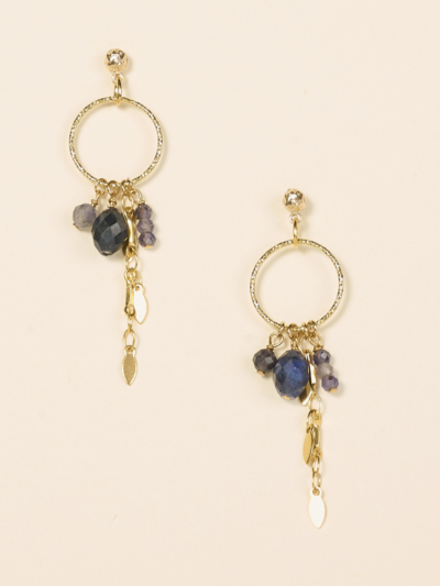 Boucles d'oreilles Bahia bleues