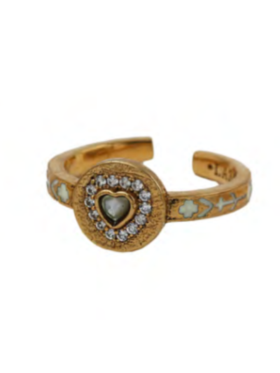 Bague coeur de nacre