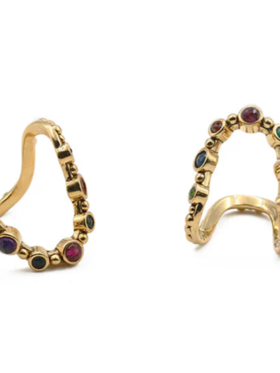 Bague mariage aux différentes pierres naturelles, ajustable à tous les doigts. Bague en plaqué or 3 microns. Créateur parisien