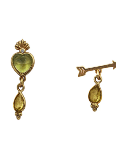 Boucles asymétriques flèche/cœur