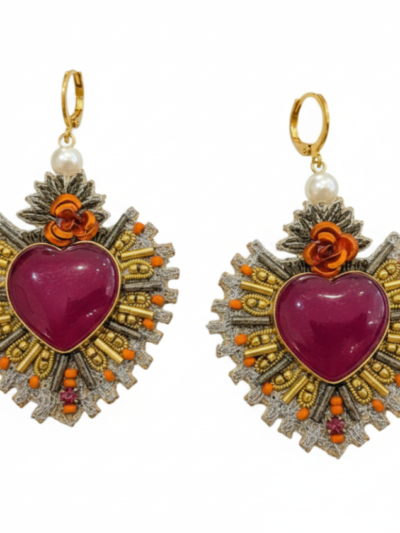 Boucles d'oreilles coeur ex-voto