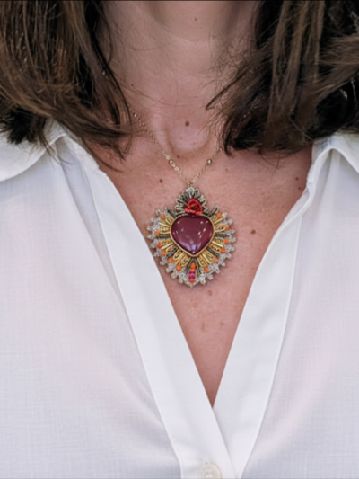 collier coeur ex voto