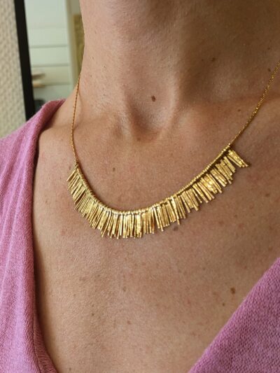 Collier à franges martelées