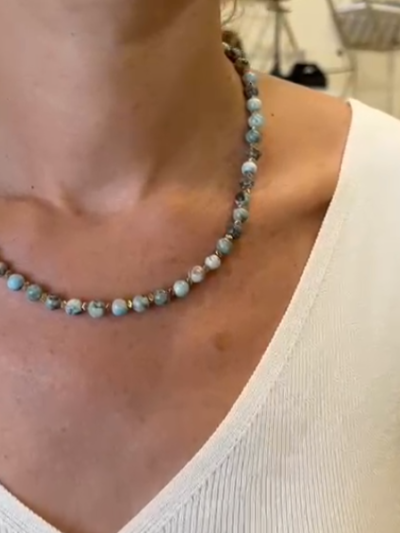 Collier en Larimar